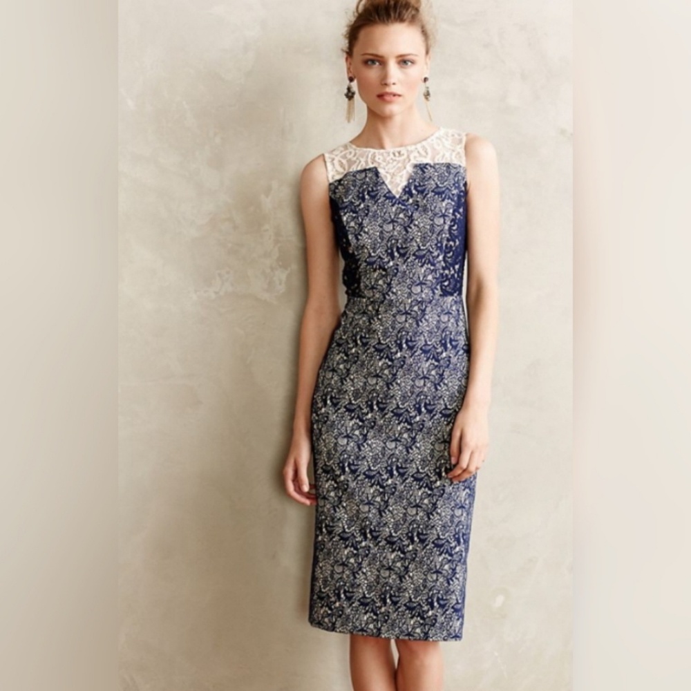 Anthropologie Alcina pencil dress